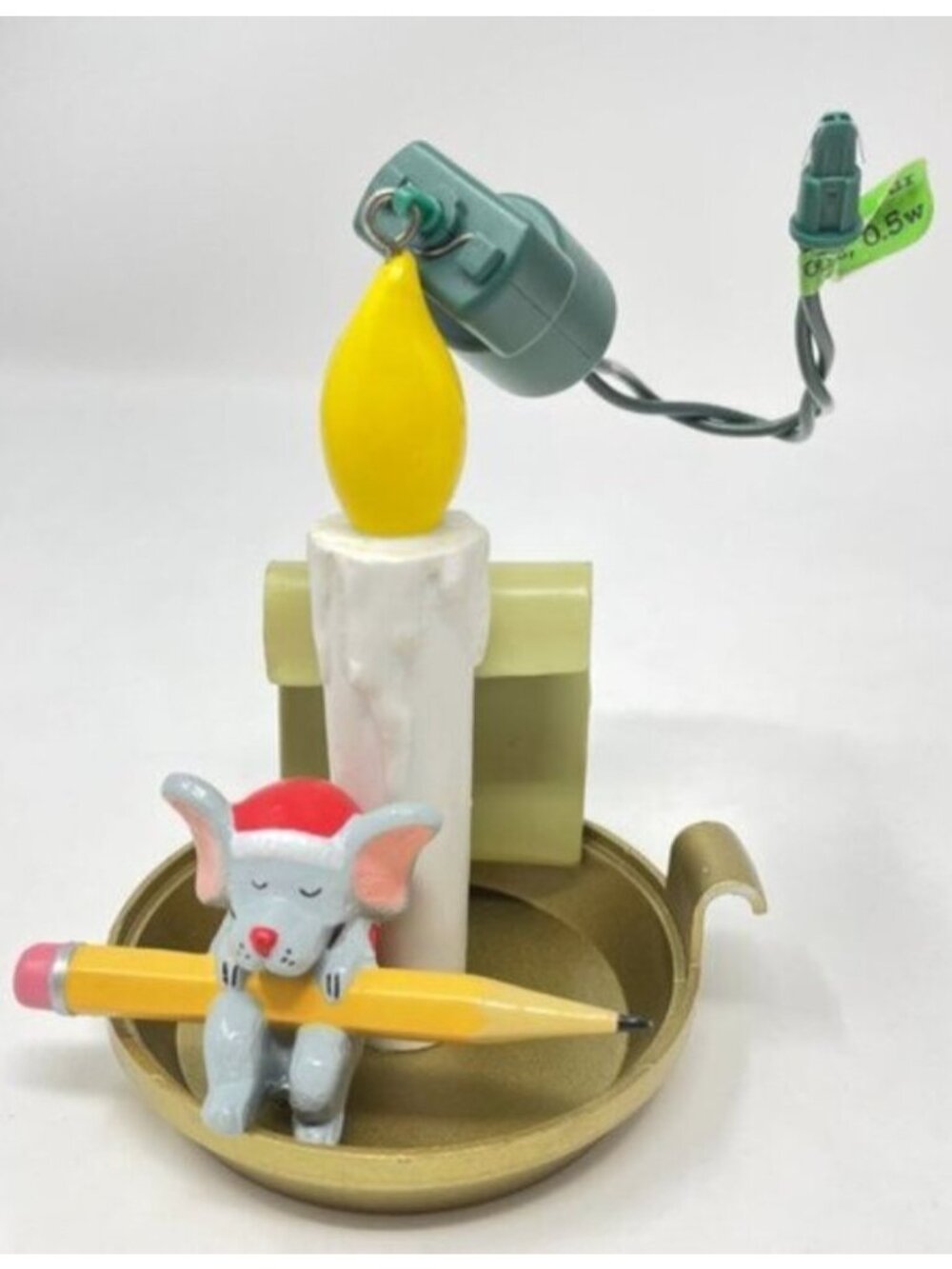 Vintage NOMA Ornamotion “Dear Santa” Rotating Christmas Ornament Mouse 1994
